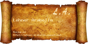 Lehner Arabella névjegykártya